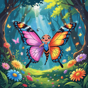 la mariposa del bosque mágico Lila