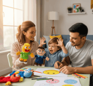 La importancia de la educación emocional en niños desde casa Familia enseñando valores y educación emocional en niños