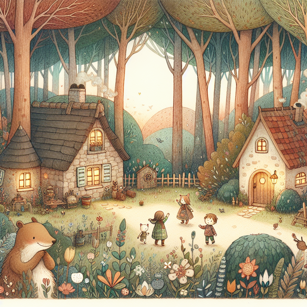 Ilustración del Jardín de los Sentimientos en cuento terapéutico para niños