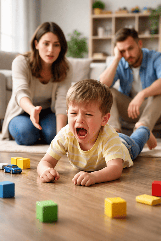 Niño pequeño mostrando frustración durante una actividad cotidiana en cdmx